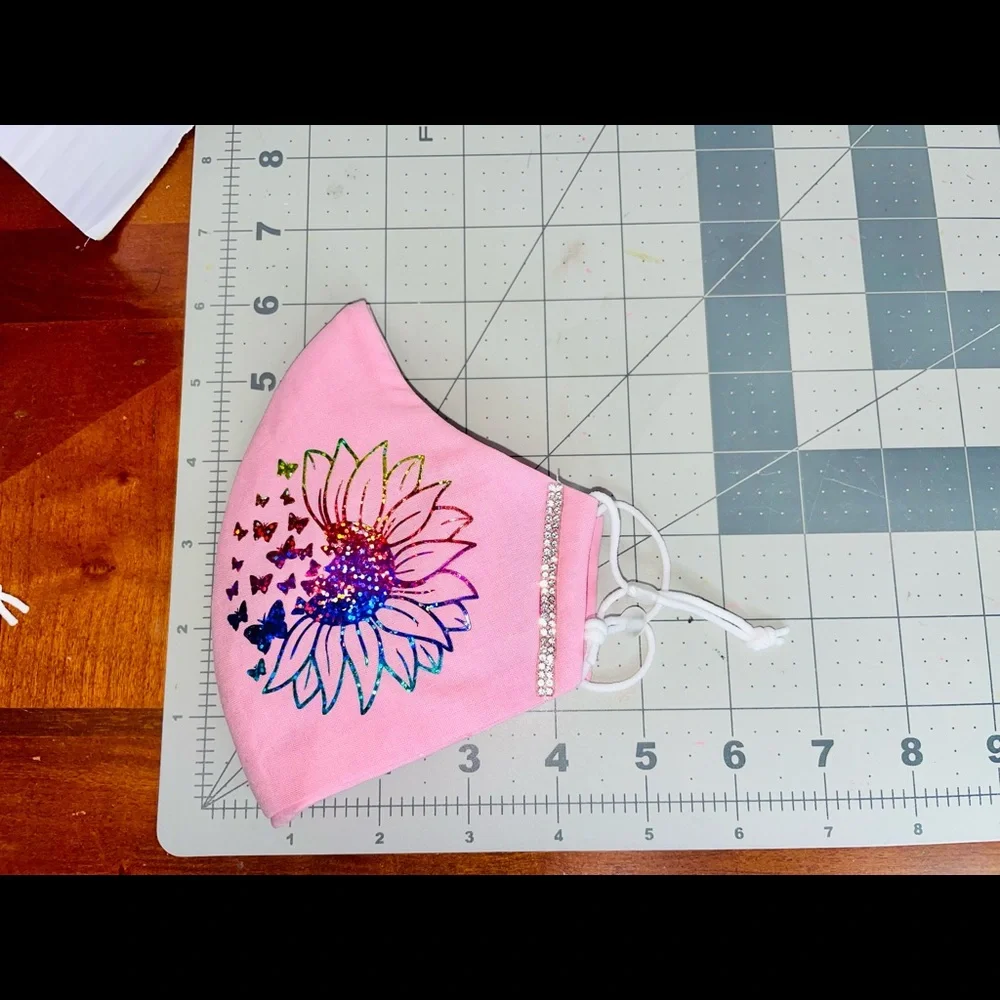 Sunflower Butterfly face mask